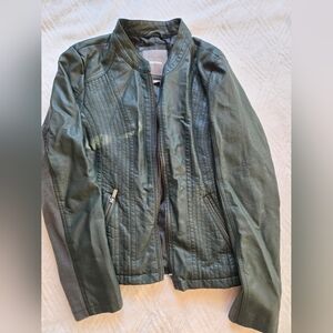 Dark Green Leather Jacket